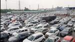 Heavy traffic jam on the Delhi-Gurugram Expressway as Delhi Police does checking of vehicles in the wake of 'Bharat Bandh' on Monday. (PTI Photo) Heavy traffic jam on the Delhi-Gurugram Expressway as Delhi Police does checking of vehicles in the wake of 'Bharat Bandh' on Monday. (PTI Photo)