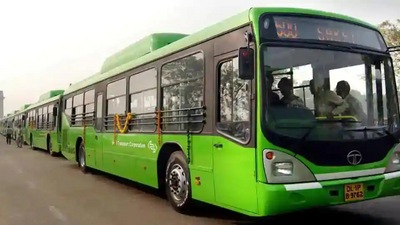 Delhi currently has 6,894 buses, of which 3,761, including an electric bus, come under DTC and 3,133 under the cluster scheme. (Picture for representation only/HT)
