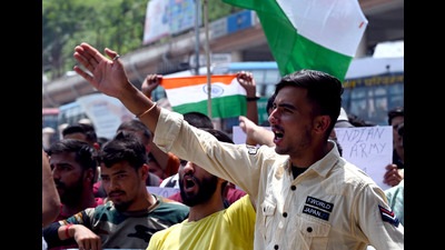 Thakur said that the scheme has overlooked issues of inadequate training. Agnipath scheme entails Agniveers to undergo a six-month crash course in training. (Birbal Sharma /HT)