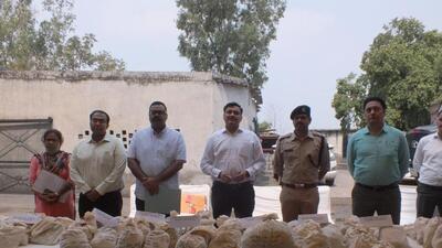 The Narcotics Control Bureau (NCB) and Chandigarh Police carried out a joint drug destruction drive in the city on Monday. (HT Photo)