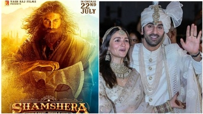 Alia Bhatt praised Shamshera poster. Alia Bhatt praised Shamshera poster. 