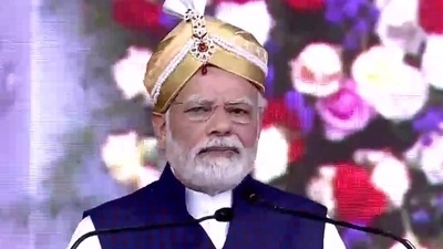 Prime Minister Narendra Modi addresses a gathering after inaugurating & laying foundation stone for rail and road infrastructure projects worth over ₹28,000 crores in Bengaluru. (Twitter/ANI) Prime Minister Narendra Modi addresses a gathering after inaugurating & laying foundation stone for rail and road infrastructure projects worth over ₹28,000 crores in Bengaluru. (Twitter/ANI)