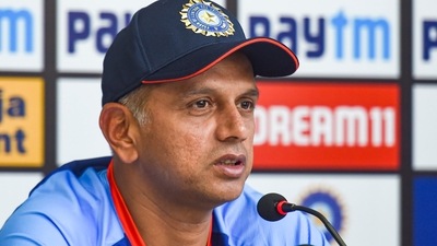 Indian cricket team head coach Rahul Dravid addresses a press conference (PTI) Indian cricket team head coach Rahul Dravid addresses a press conference (PTI)