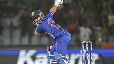 Rishabh Pant in action during the second T20I against South Africa (PTI) Rishabh Pant in action during the second T20I against South Africa (PTI)