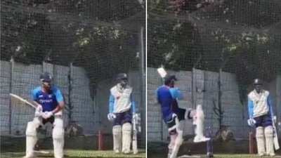 Rohit Sharma and Shubman Gill hit the nets (BCCI)