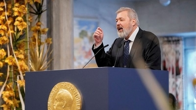 Nobel Peace Prize winner Dmitry Muratov. (via REUTERS)
