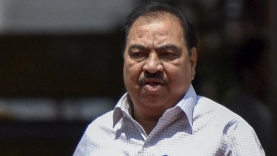 Nationalist Congress Party (NCP) leader Eknath Khadse. (HT Photo)