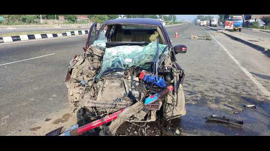 Five members of Ludhiana family die in tragic road mishap (HT Photo)