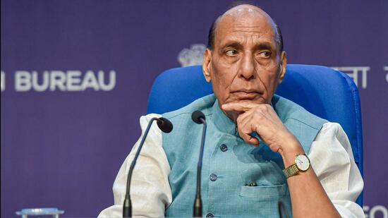 Union defence minister Rajnath Singh. (PTI Photo)