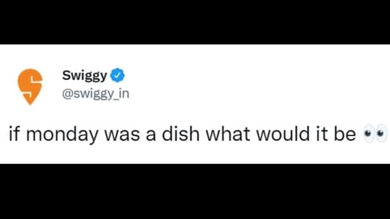 A screenshot of the tweet posted by Swiggy.&nbsp;(@swiggy_in/Twitter)