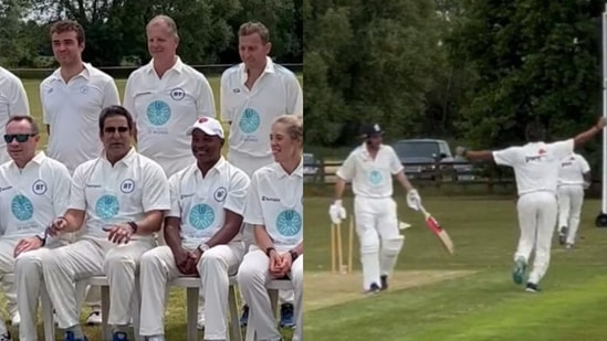 Wasim Akram celebrates after picking the wicket(Screengrab)