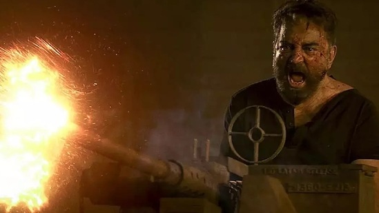 Kamal Haasan in a still from Vikram.&nbsp;
