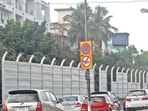 A ‘no honking’ sign on a busy road. Image for representation only. (Hindustan Times)