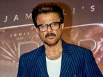 Anil Kapoor poses for pictures at an event in Mumbai. Anil Kapoor poses for pictures at an event in Mumbai.