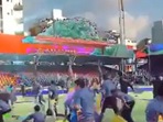 A screengrab of a video of the mob attack. (twitter.com/bnnmv)