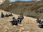 International Yoga Day 2022: The image taken from a Twitter video shows the ITBP’s Himveers performing yoga at 14,500 feet in Uttarakhand.