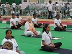 International Yoga Day: PM Modi leads Yoga Day celebrations from the iconic Mysure Palace, ((HT Photo) )