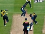 Carlos Brathwaite's ‘reckless’ fielding cost his team five penalty runs(Screengrab) Carlos Brathwaite's ‘reckless’ fielding cost his team five penalty runs(Screengrab)