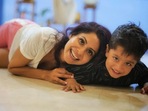 Chhavi Mittal with her son Arham Hussein. Chhavi Mittal with her son Arham Hussein.