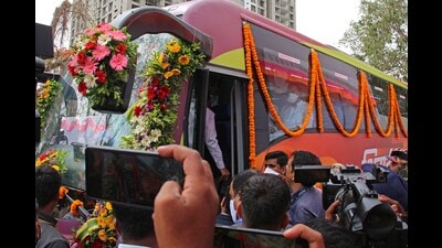 On June 1, the deputy CM had inaugurated the service with two electric buses.) (HT FILE PHOTO)