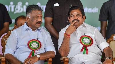 O Paneerselvam and former Tamil Nadu chief minister Edappadi K Palaniswami are occupying positions as coordinator and joint coordinator. (PTI) O Paneerselvam and former Tamil Nadu chief minister Edappadi K Palaniswami are occupying positions as coordinator and joint coordinator. (PTI)