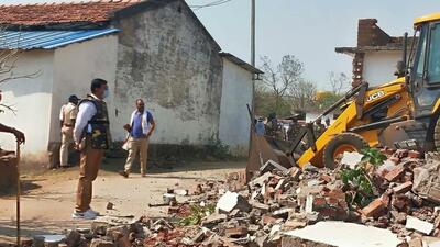 A local Dindori official said Asif Khan’s house was the only structure to be demolished in the village on April 8 (Twitter/dindoridm)