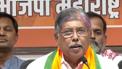 Maharashtra BJP chief Chandrakant Patil addresses presser in Mumbai. (Twitter/ANI) Maharashtra BJP chief Chandrakant Patil addresses presser in Mumbai. (Twitter/ANI)