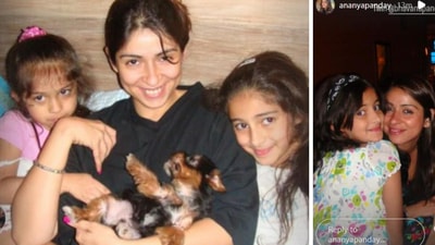 Ananya Panday shares pics with mom Bhavana Pandey.