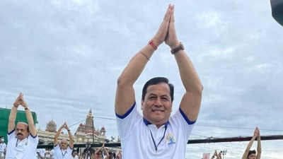 Sarbananda Sonowal on Yoga Day Sarbananda Sonowal on Yoga Day