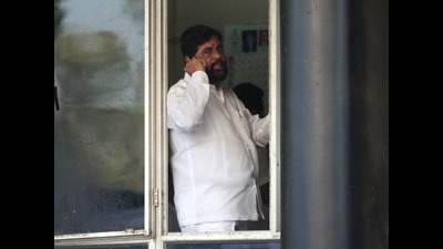 the legislators were told that Eknath Shinde would meet them at the border check-post in Talasari in Palghar district (Kunal Patil/ Hindustan Times) the legislators were told that Eknath Shinde would meet them at the border check-post in Talasari in Palghar district (Kunal Patil/ Hindustan Times)