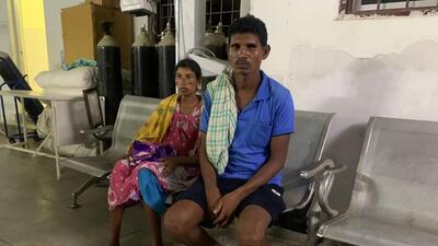 The couple said the ambulance turned back and left them at the Dornapal hospital after their baby died on the way The couple said the ambulance turned back and left them at the Dornapal hospital after their baby died on the way