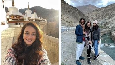 Dia Mirza has shared some new pics from Ladakh on Instagram. Dia Mirza has shared some new pics from Ladakh on Instagram. 