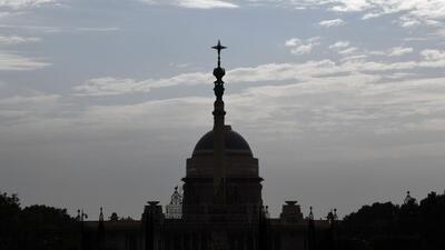 A thick cloud cover over the Rashtrapati Bhavan in New Delhi. (ANI Photo) A thick cloud cover over the Rashtrapati Bhavan in New Delhi. (ANI Photo)