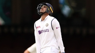 Shubman Gill reacts after getting out. (Getty) Shubman Gill reacts after getting out. (Getty)