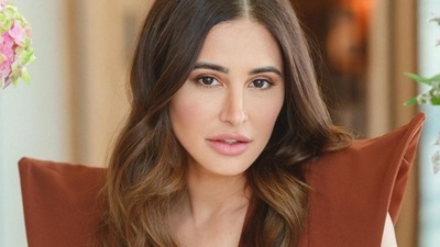 Nargis Fakhri on International Yoga Day. (Instagram) Nargis Fakhri on International Yoga Day. (Instagram)