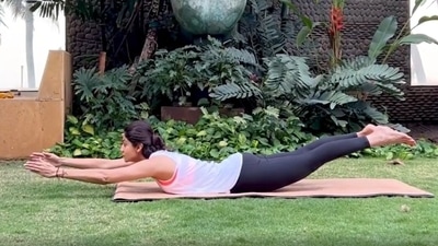 Shilpa Shetty is one of the fittest actors in Bollywood. She is mother of two and swears by yoga to keep fit. She shares various asanas for her fans along with her mantra, “Swasth raho, mast raho!” 