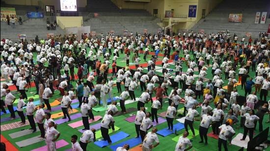 Noida marks Yoga Day with great enthusiasm
