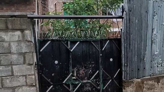 The Jammu &amp; Kashmir Police attaches house in Srinagar blaming owner for harbouring terrorists responsible for attacks on forces and civilians. Five houses were attached in Srinagar on Tuesday.(Waseem Andrabi/Hindustan Times)