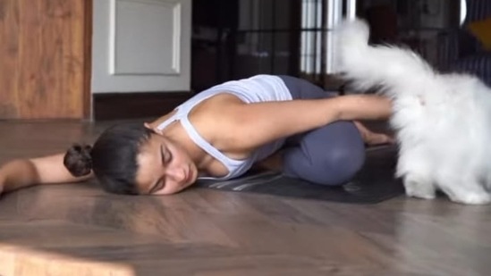 Alia Bhatt posted a video of her doing yoga, and getting distracted by her cat Edward. Alia Bhatt posted a video of her doing yoga, and getting distracted by her cat Edward.