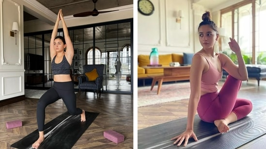 Alia Bhatt also follows a yoga routine at home, whenever she is not working round the clock. The actor sometimes shares glimpses of her yoga asanas on Instagram. 