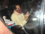 Maharashtra CM Uddhav Thackeray leaves for Matoshree, his personal residence in Bandra from Varsha, the Chief Minister's official residence.