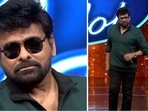 Chiranjeevi imitated Rajinikanth’s walk and style on Indian Idol Telugu finale. Chiranjeevi imitated Rajinikanth’s walk and style on Indian Idol Telugu finale.
