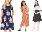 There are many options in girls' clothing such as jumpsuits, frocks, midis among others.