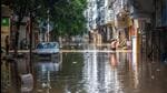A flooded street after heavy rains in Shaoguan in China's southern Guangdong province. (AFP) A flooded street after heavy rains in Shaoguan in China's southern Guangdong province. (AFP)