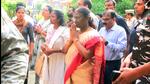 NDA's Presidential candidate Droupadi Murmu offers prayers at Rairangpur Jagannath Temple on Wednesday. (ANI) NDA's Presidential candidate Droupadi Murmu offers prayers at Rairangpur Jagannath Temple on Wednesday. (ANI)