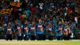 Sri Lanka players in action.
