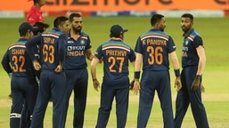 Team India players in action during the series against Sri Lanka in 2021.