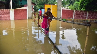 NDRF teams rushed to Cachar in Barak Valley of Assam on June 21 to perform rescue operations as the flood situation worsens in Assam. (ANI) NDRF teams rushed to Cachar in Barak Valley of Assam on June 21 to perform rescue operations as the flood situation worsens in Assam. (ANI)