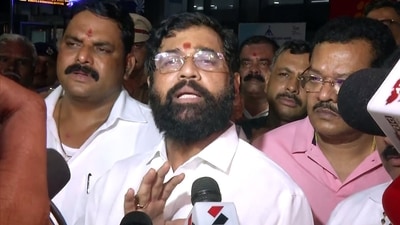 Eknath Shinde on Wednesday said Shiv Sena needs to get out of the Maha Vikas Agadhi for its survival. (ANI ) Eknath Shinde on Wednesday said Shiv Sena needs to get out of the Maha Vikas Agadhi for its survival. (ANI )