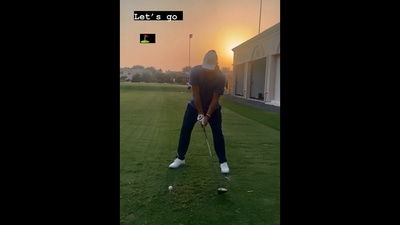 The image, taken from the Instagram video, shows Yuvraj Singh playing golf. (Instagram/@yuvisofficial)